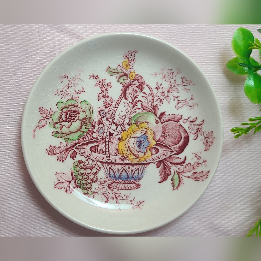 Vtg Myott Staffordahire "Bountiful" Ceramic Dish 🌷🌴